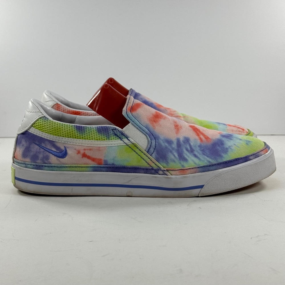 Nike Court Legacy Slip On‎ Tie Dye Canvas Sneakers Multi Color CZ1752-900 Mens 9
